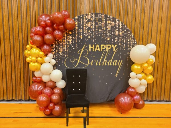 Happy Birthday Circle Backdrop cover