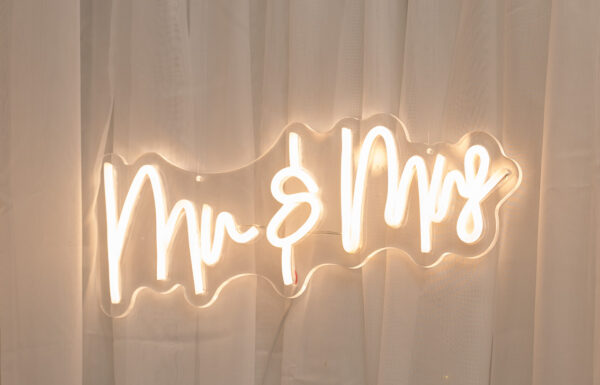 Mr. & Mrs. light up sign